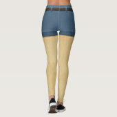 Leggings Drôle des Jambes de fourrure de cheveux blonds (Dos)