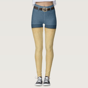 Leggings Drôle des Jambes de fourrure de cheveux blonds