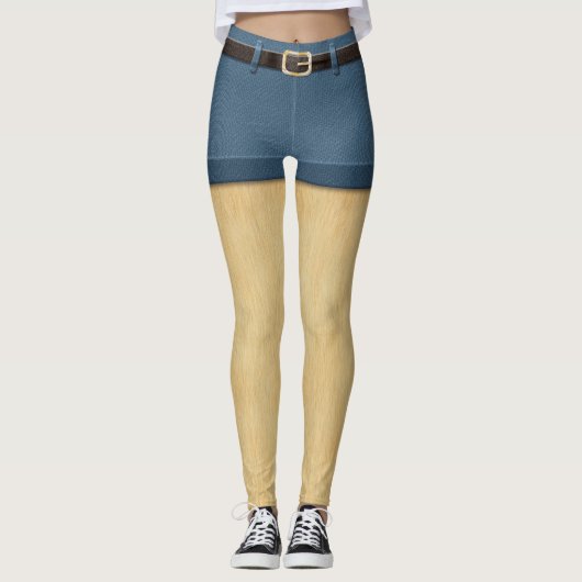 Leggings Drôle des Jambes de fourrure de cheveux blonds (Devant)