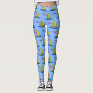 Leggings Drôle dessin animé de grenouille et mouche