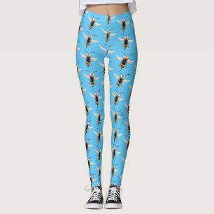 Leggings Drôle dessin animé de guêpe à cornet en colère