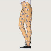Leggings Drôle dessin animé d'oiseau de dodo (Gauche)
