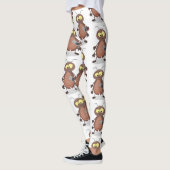 Leggings Drôle drôle de personnage de dessin animé de cafar (Gauche)