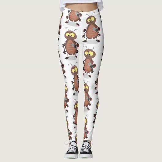 Leggings Drôle drôle de personnage de dessin animé de cafar (Devant)