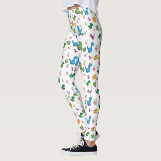 Leggings Drôle feuilles Dinosaur (Gauche)