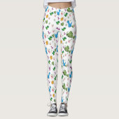 Leggings Drôle feuilles Dinosaur (Devant)