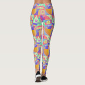 Leggings Drôle géométrique Designs Multicolor Femmes (Dos)