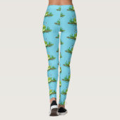 Leggings Drôle grenouille verte avec dessin de mouches (Dos)