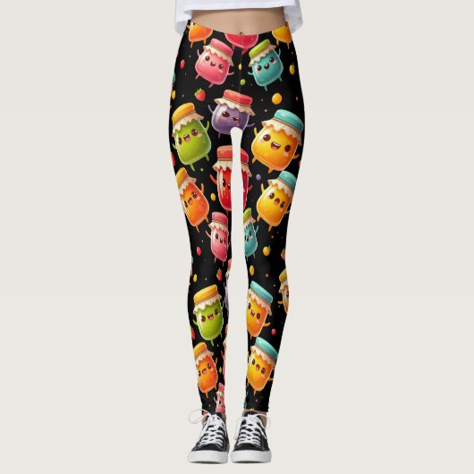Leggings Drôle Joyful Jumping Jarres de Jubilant Jam (Devant)