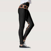 Leggings Drôle Love Lock Citation Clé Chainlink Noir (Droite)