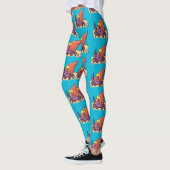 Leggings Drôle mignon caricature pourpre crabe ermite (Gauche)