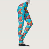 Leggings Drôle mignon caricature pourpre crabe ermite (Droite)
