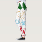 Leggings Drôle mignon Motif de Noël (Gauche)