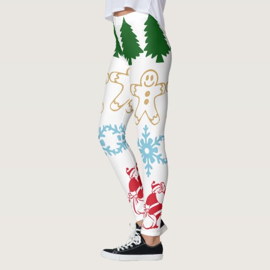 Leggings Drôle mignon Motif de Noël (Gauche)