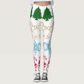Leggings Drôle mignon Motif de Noël (Devant)