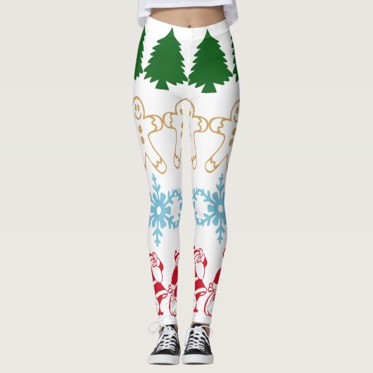 Leggings Drôle mignon Motif de Noël (Devant)
