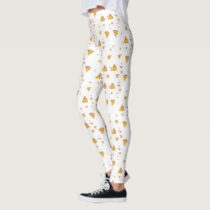 Leggings Drôle Motif Minimaliste de Pizza Pepperoni Rétro