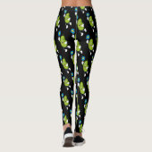 Leggings Drôle Pickleball Pickle Holding Paddle et Ball (Dos)