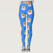 Leggings Drôle poisson poivron porc-épic caricature poisson (Devant)