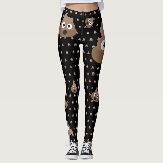 Leggings Drôle Poop Emojis (Devant)