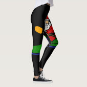 Leggings Drôle Santa Claus Kayaking Cartoon de Noël (Droite)