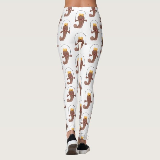 Leggings Drôle sauter boudskipper poisson dessin animé (Dos)