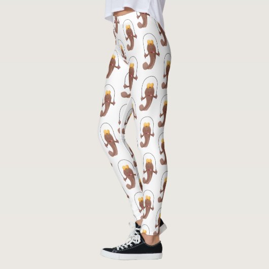 Leggings Drôle sauter boudskipper poisson dessin animé (Gauche)