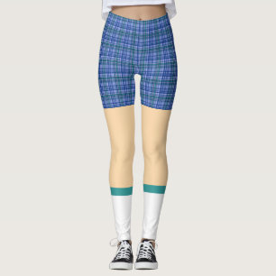 Leggings Drôle shorts en plaid femmes geeks de golf