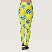 Leggings Drôle souriant Bugs Bleus (Dos)
