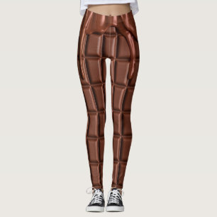 Leggings Du chocolat fondu au-dessus d'un bloc de chocolat