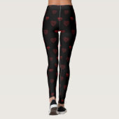 Leggings du coeur du Doodle noir (Dos)