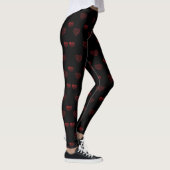 Leggings du coeur du Doodle noir (Droite)