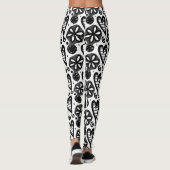 Leggings du coeur noir et blanc (Dos)