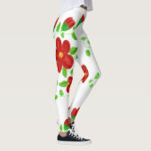 Leggings du concepteur à fleurs rouges (Droite)
