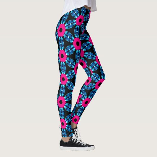 Leggings du concepteur de pierres précieuses bleue (Droite)