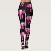 Leggings du concepteur d'éléphants roses (Dos)