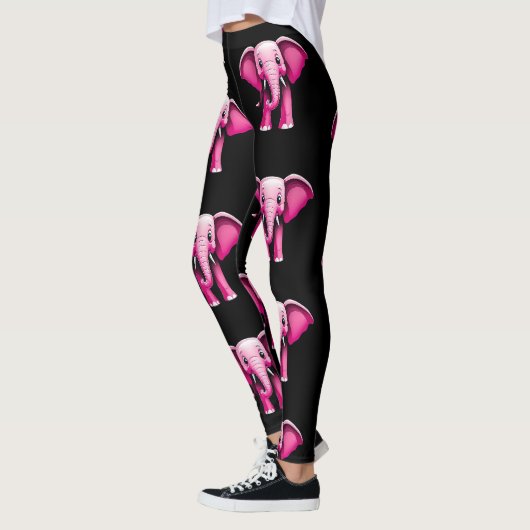 Leggings du concepteur d'éléphants roses (Gauche)