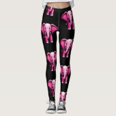 Leggings du concepteur d'éléphants roses (Devant)