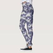 Leggings du concepteur lapin bleu et blanc (Gauche)
