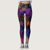 Leggings du coucher de soleil de la ville (Devant)