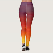 Leggings du coucher de soleil de Unicorne (Dos)