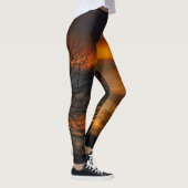 Leggings du coucher de soleil Silhouette Arbre (Droite)