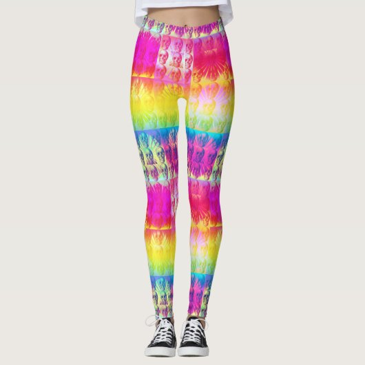 Leggings du crâne psychédélique (Devant)