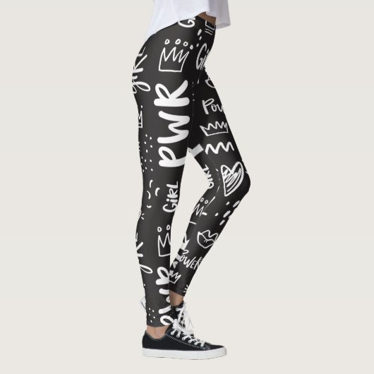 Leggings du Festival noir et blanc (Droite)