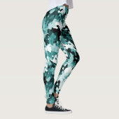 Leggings du Motif Camo "Le vrai Turquoise" (Droite)
