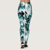 Leggings du Motif Camo "Le vrai Turquoise" (Dos)