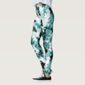 Leggings du Motif Camo "Le vrai Turquoise" (Gauche)