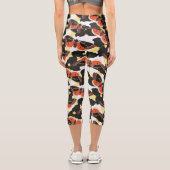 Leggings du Motif de la teigne vintage Capri (Verso)