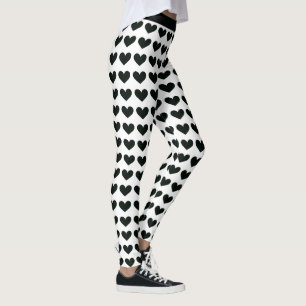 Leggings du Motif du coeur noir