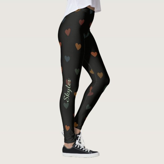 Leggings Dull Color Heart Pattern (Droite)